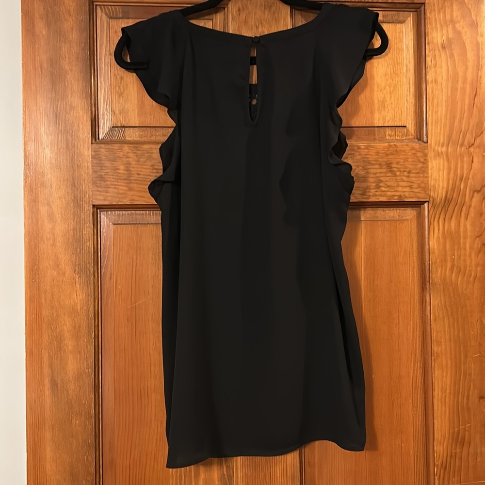 Express Black Ruffle Blouse - Picture 4 of 4